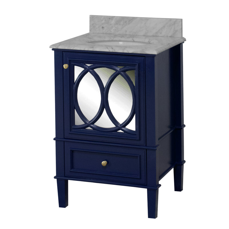 Ensemble de meuble-lavabo simple 24 po Brendale, Bleu royal