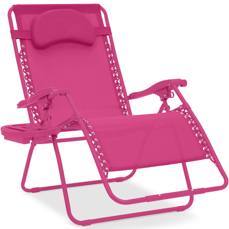  Oversized Zero Gravity Chair, Folding Outdoor Patio Recliner W/ Cup Holder - Marine, Marine Cushion/Marine Frame