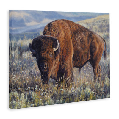 Art mural sur toile Prairie King Bison par © David Graham