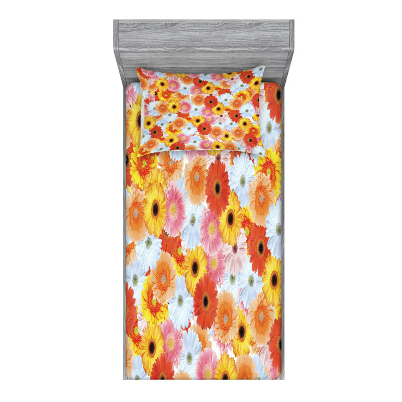 Ensemble de draps Gerber Daisy, Ensemble de draps pour lit simple avec un drap-hou