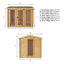 Mercia 10ft x 8ft Reverse Apex Log Cabin (19mm)