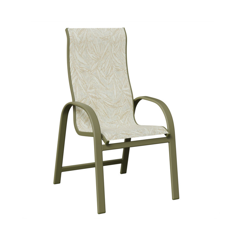 Chaise de salle à manger Murphy, Aluminium vert sauge, Montego Bay