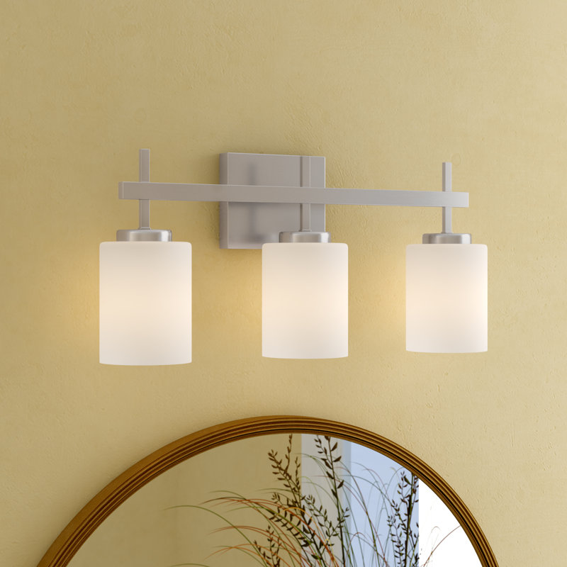 3 - Light Dimmable Vanity Light, Brushed Nickel