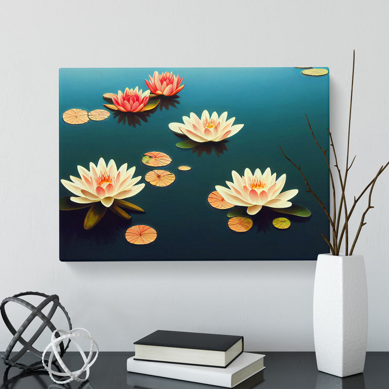 Water Lily Pond - Wrapped Canvas, 40cm H x 60cm W x 3cm D