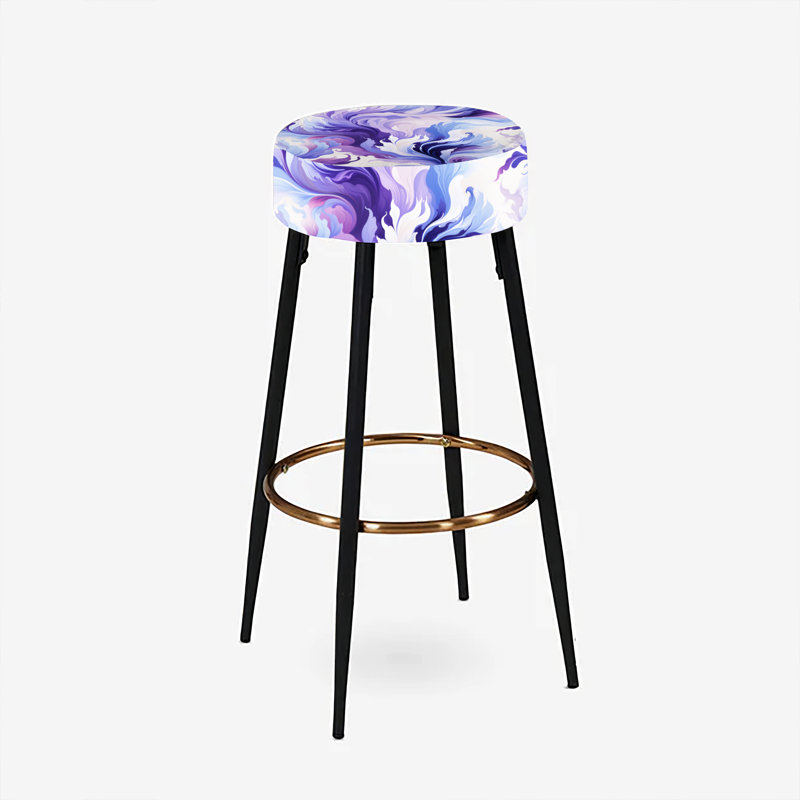 Ensemble de 2 tabourets de bar mauves et mauves Ikat Whimsy