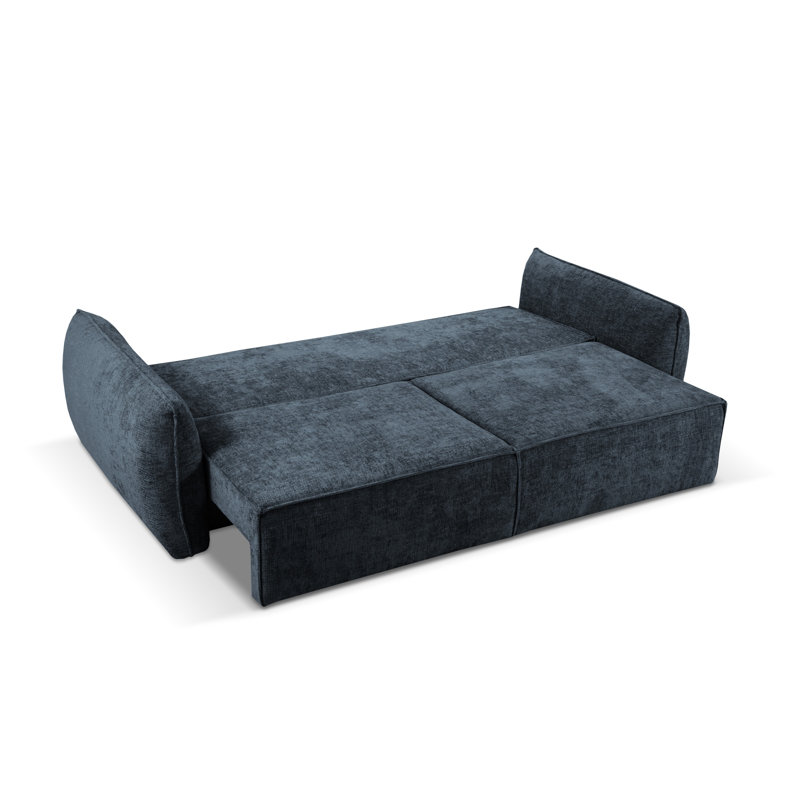 Bernovich 3 Seater Chenille Sofa Bed, Blue