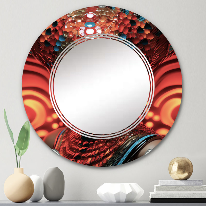 Cantillon - Miroir mural moderne rond, 24 po x 24 po