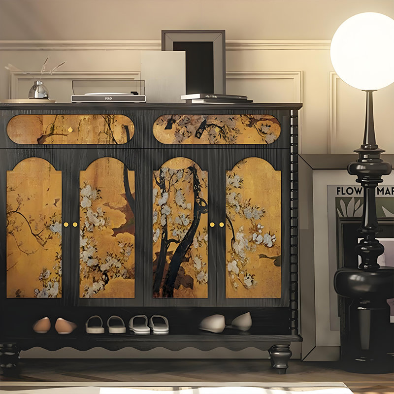 Armoire de rangement française pour chaussures, Noir