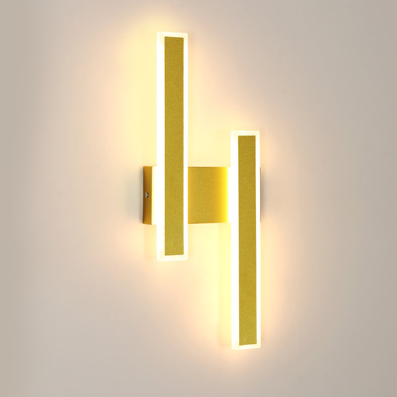 44cm Gold LED Acrylic Wall Sconce with Warm Light 