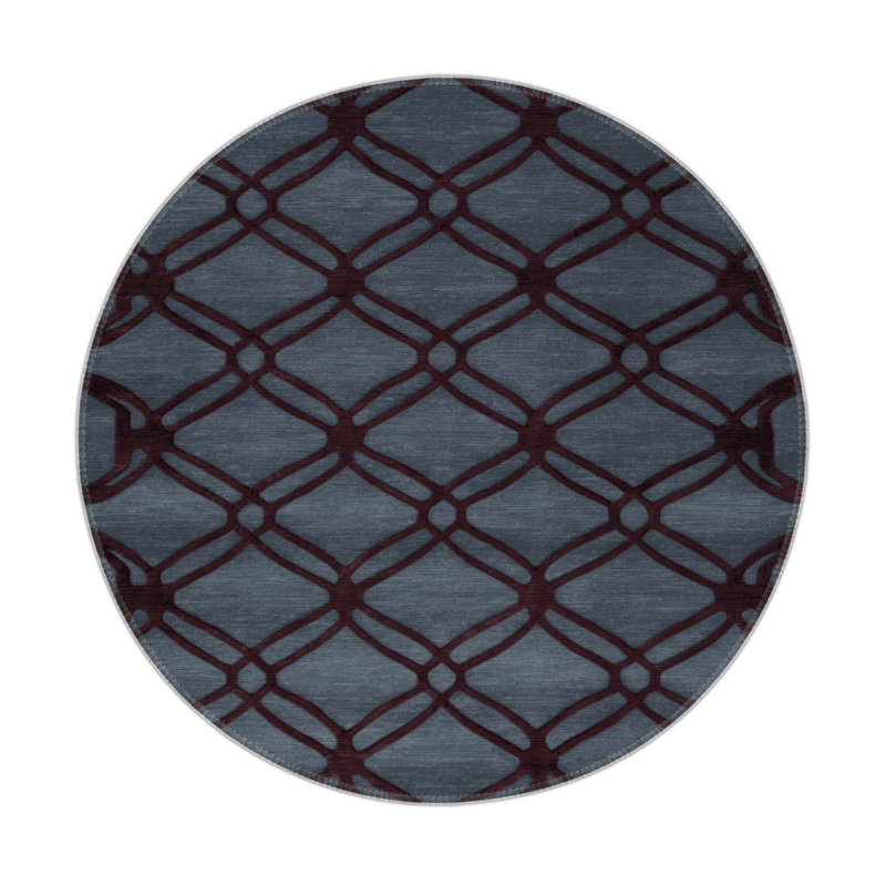 Trellis Gray Indoor and Outdoor Area Rug, Rectangle 5' x 7'