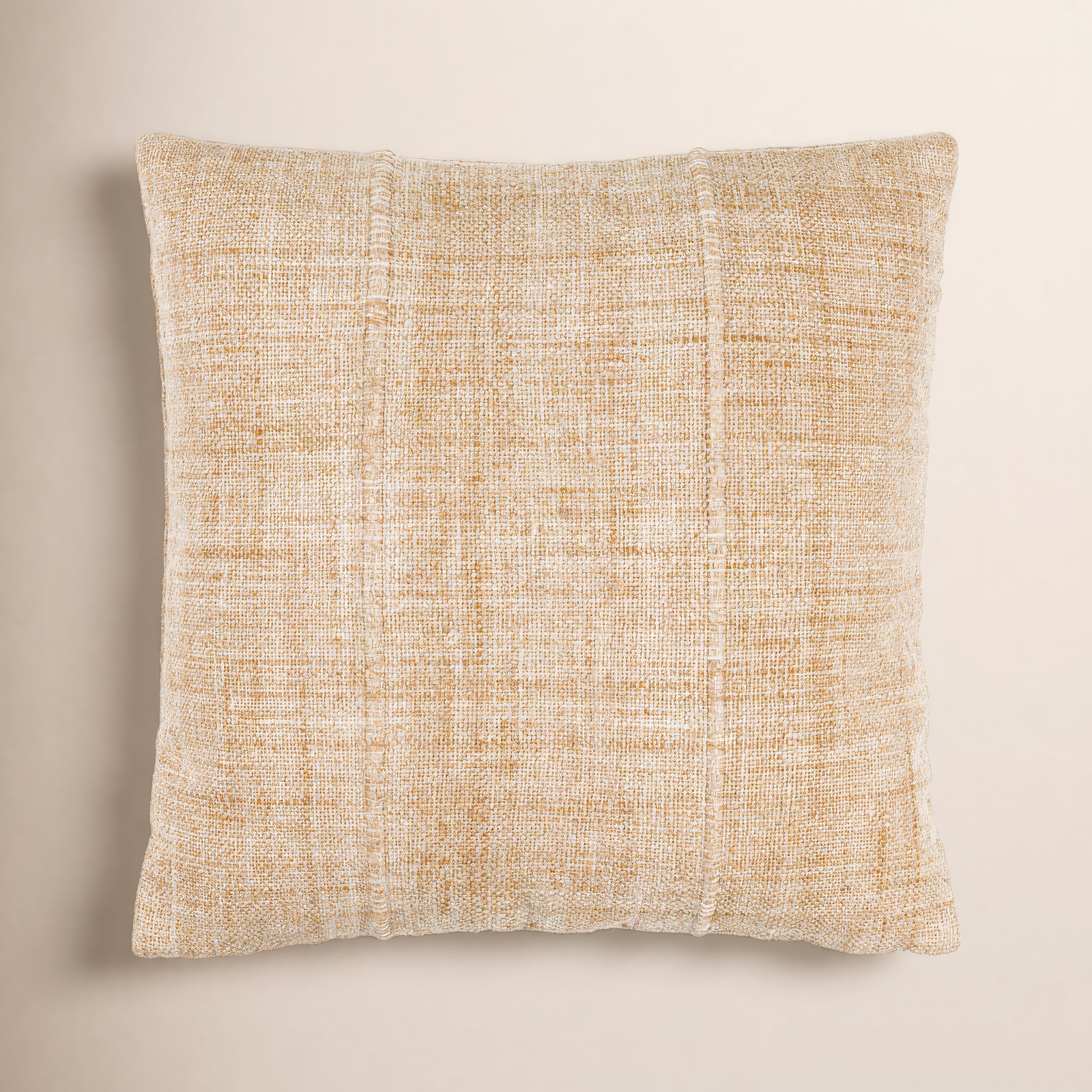 Zeppelin Recycled PET Yarn Throw Pillow, 20"H x 20"W, Pillow Cover Only - No Insert, Natural