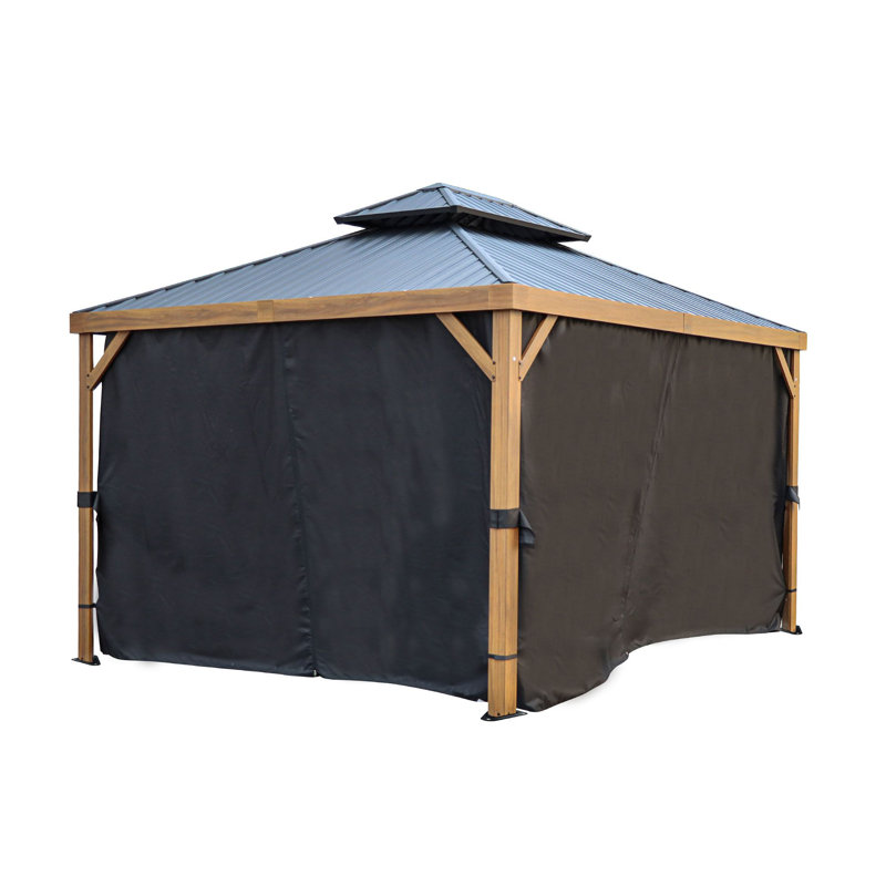 Rideaux en polyester noir Yosemite 10 pi x 12 pi