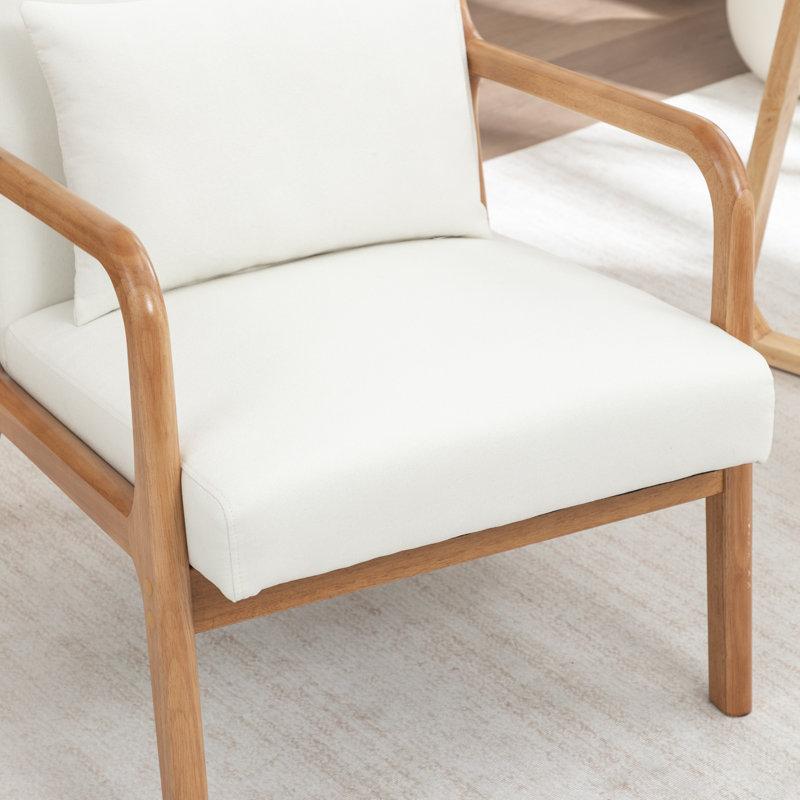 Chaise décorative en bois de style médiéval avec accoudoirs, Blanc