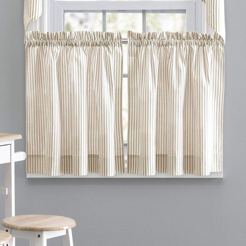 Rideau café Charis Tiers, l 56 po x L 24 po, Brun clair