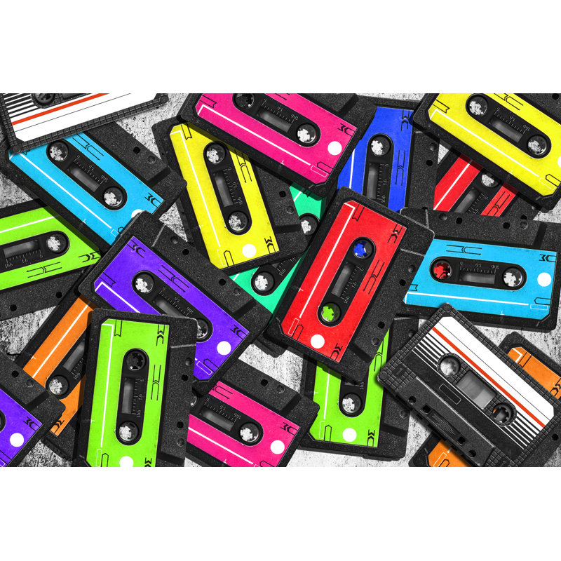 Old Audio Cassette - Wrapped Canvas Print, 30cm H x 46cm W x 3.8cm D