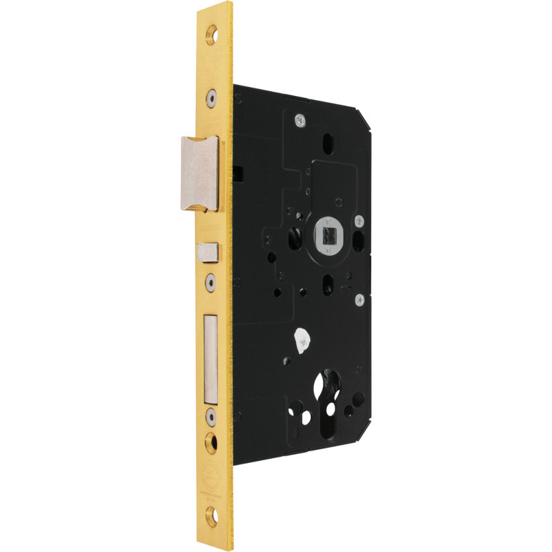 Latch Lock and Bolt, Polished Brass