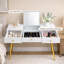 White Dressing Table With Flip-top Mirror And Jewellery Drawer, 106cm