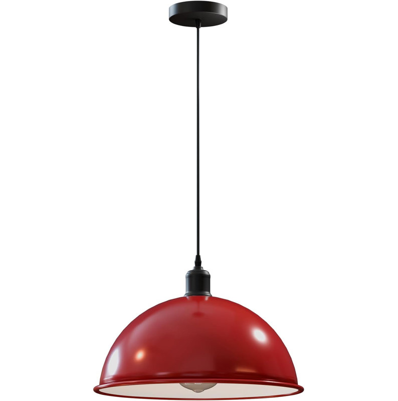 1 - Light Dome Pendant, Red