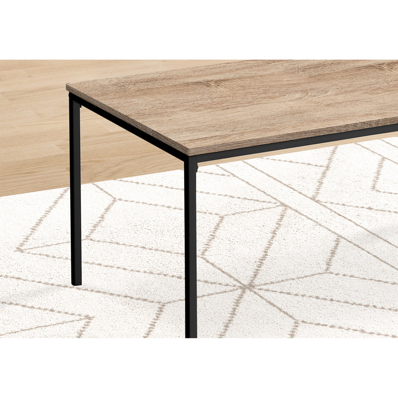 Dazzling 3 tables - tables basses et 2 tables de bout, taupe foncé, métal noir scintillant 3 pièces stratifié taupe, rétro