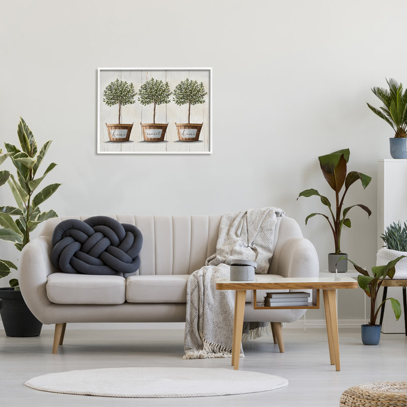 Arbres fruitiers Home Sweet Home - impression, Giclée encadrée blanc bord de mer, H 24 po x l 30 po