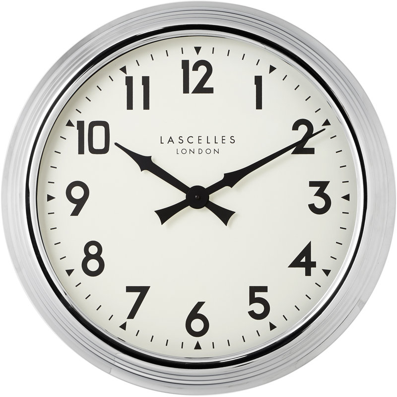 Large Chrome Wall Clock - 60cm
