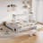Car-shaped Floor Bed With Storage Drawers And Desk-689373038-689373039