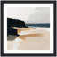 «Coastal Sand Modern Abstract Landscape I» par The Creative Bunch Studio, reproduction d'art encadrée