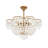 Kacee 6 - Light Crystal and Iron Tiered Chandelier