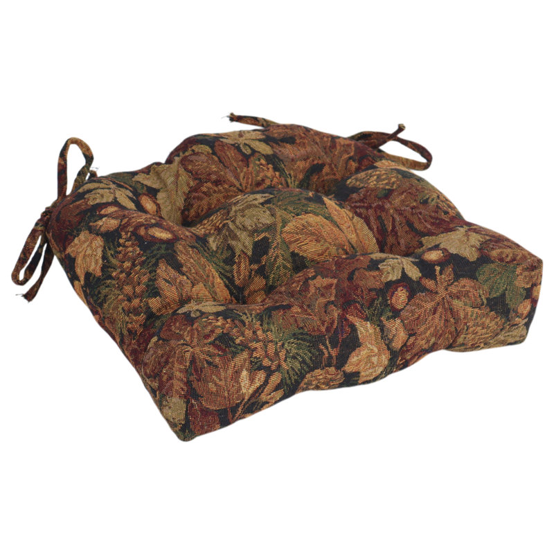 Coussin de chaise tapissier 16 pouces à dossier arrondi et touffeté (ensemble de 2)