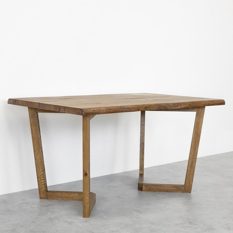 Heidi Oak Solid Wood Dining Table, 76cm H x 200cm L x 90cm W, Brown