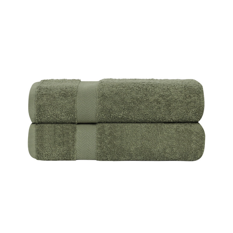 Drap de bain 100% coton à séchage rapide Franklin, Vert forêt, 2 Pieces Towel Set