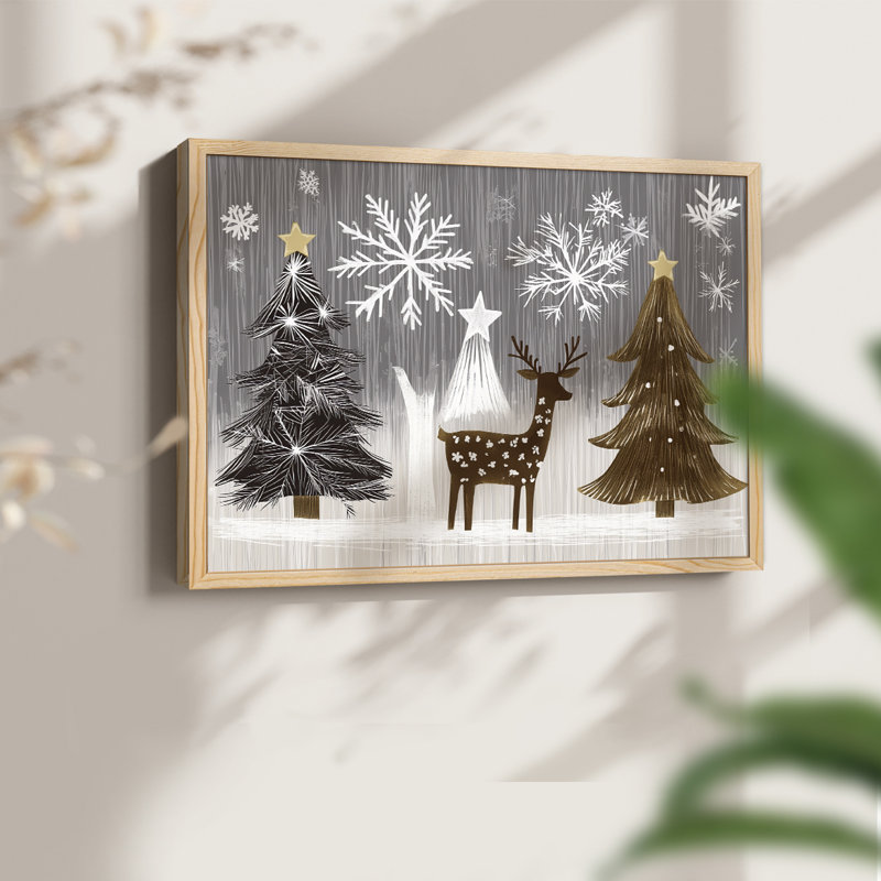 Chirstmas Art-CL -Framed Print - Restickable, H 8 po x l 10 po, Naturel