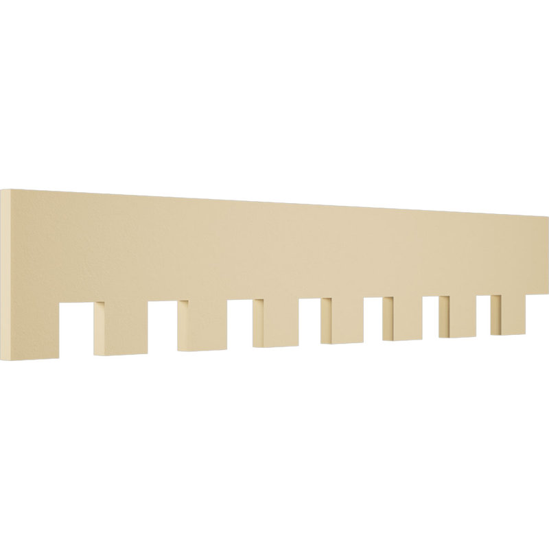 Garniture dentifrice en uréthane Sanford H 9 po x l 1 1/2 po x L 40 po, brun clair apprêté, H 9 po