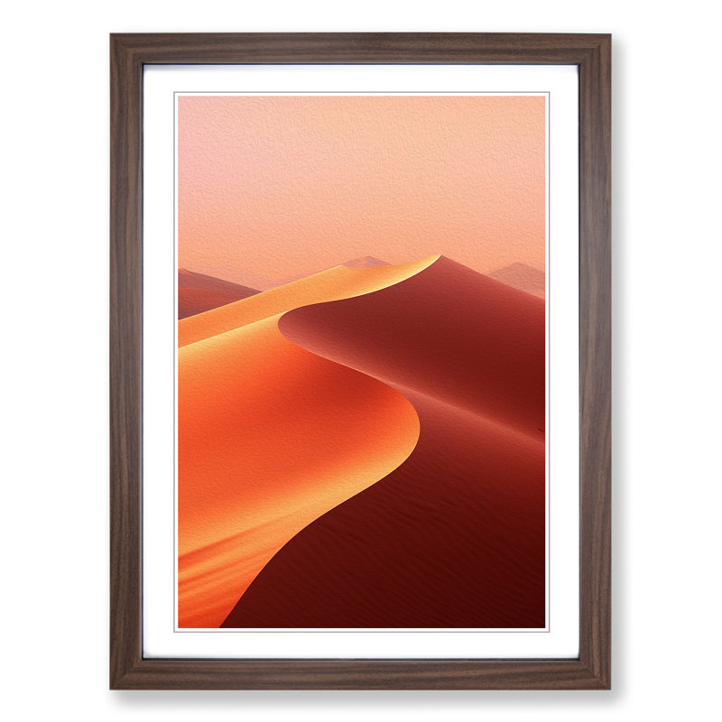Desert Colour Field No.2 - Framed Print, Walnut Framed, 34cm H x 25cm W