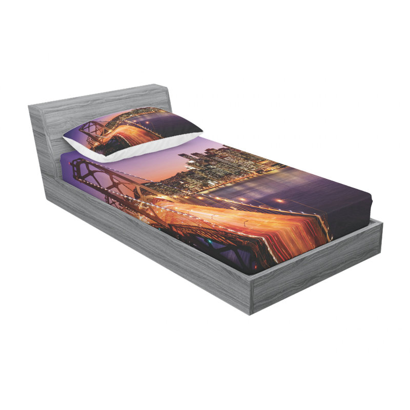Microfiber Sheet Set, Twin Sheet Set with Fitted Sheet