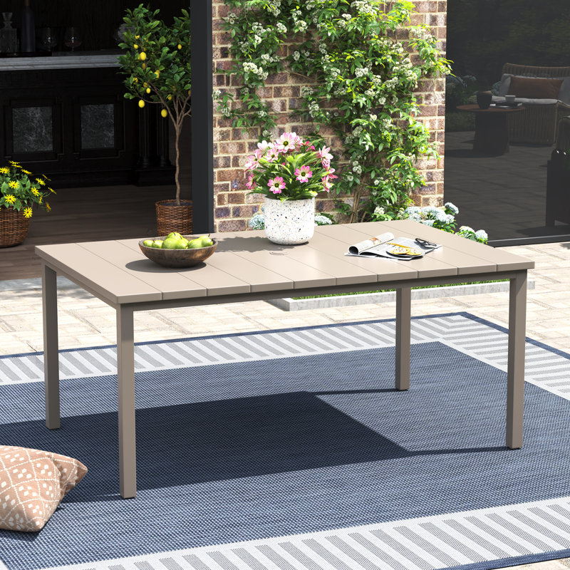 Patio Dining Table, Cream