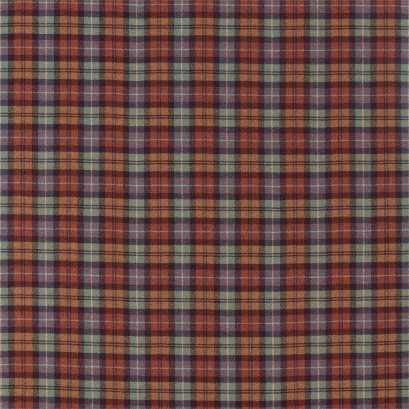 Fenton Check Fabric, Russet/Amber