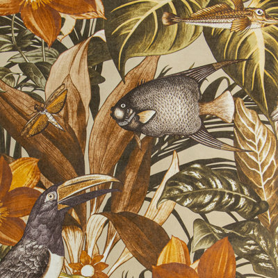 Matamoros Palau Floral Fish And Bird Inspired 8.5 m x 70cm Wallpaper Roll