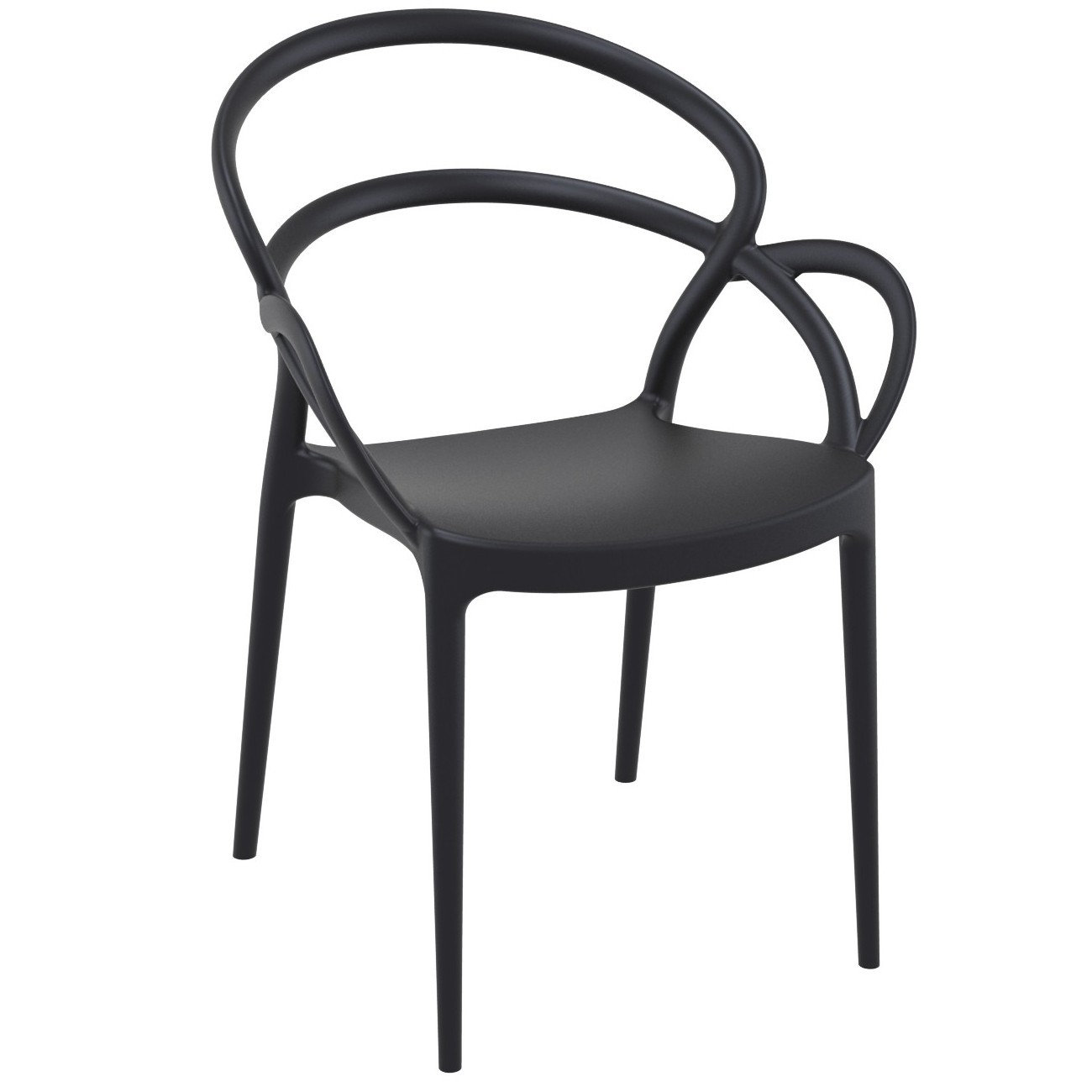Farrah 24" Patio Bistro Set, Black