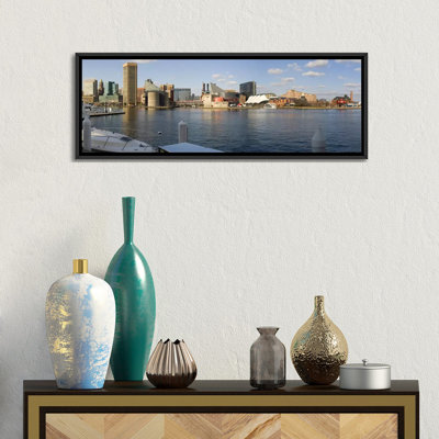 Bateaux de plaisance panoramiques moores chez une harbor, inner harbor, baltimore, maryland 2009, reproduction de photo sur toile