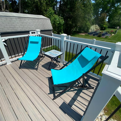 Chaise de plage inclinable avec coussins Hokku Designs