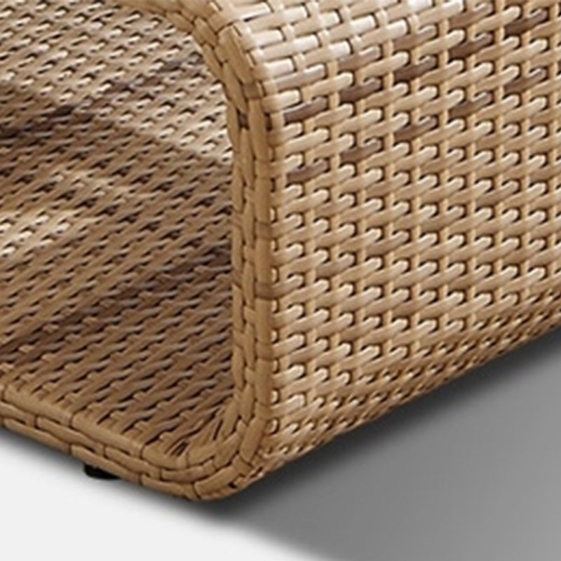 Outdoor Pool Lounge Chair With PE Wicker Outdoor Wicker Chaise Lounge Set with Table