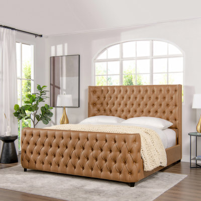Brooklyn Upholstered Wingback Bed