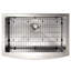 DuraSnow® ZLINE 30" Zermatt Farmhouse Apron Mount Single Bowl Fingerprint Resistant Stainless Steel Kitchen Sink with Bottom Grid