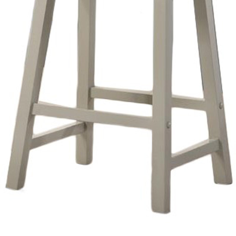 Ensemble de 2 tabourets de comptoir ergonomiques sans dossier gris clair de 17,5 po Alonzo