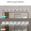 Luminaire pour meuble-lavabo mural 45 po à 7 lumières à DEL 45 po en chrome moderne