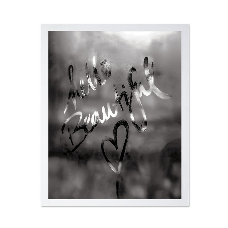 Hello Beautiful No2, Poster, 18"H x 24"W, White Framed