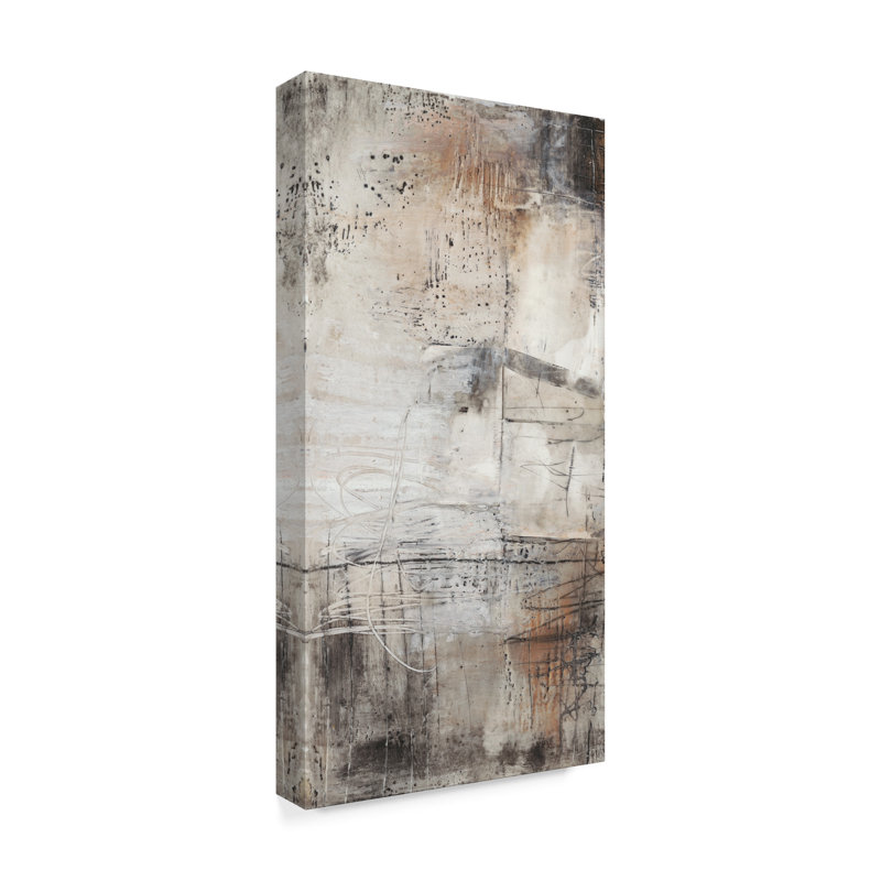 «Black, White and Bronze I», peinture sur toile tendue, H 19 po x l 10 po x P 2 po
