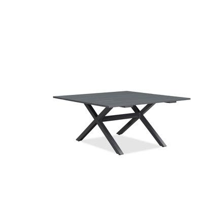 Patio dining table, gray