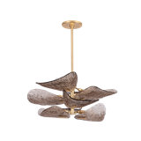 Cardiff Semi Flush in Vintage Gold Leaf